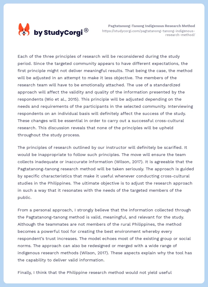 Pagtatanong-Tanong Indigenous Research Method. Page 2