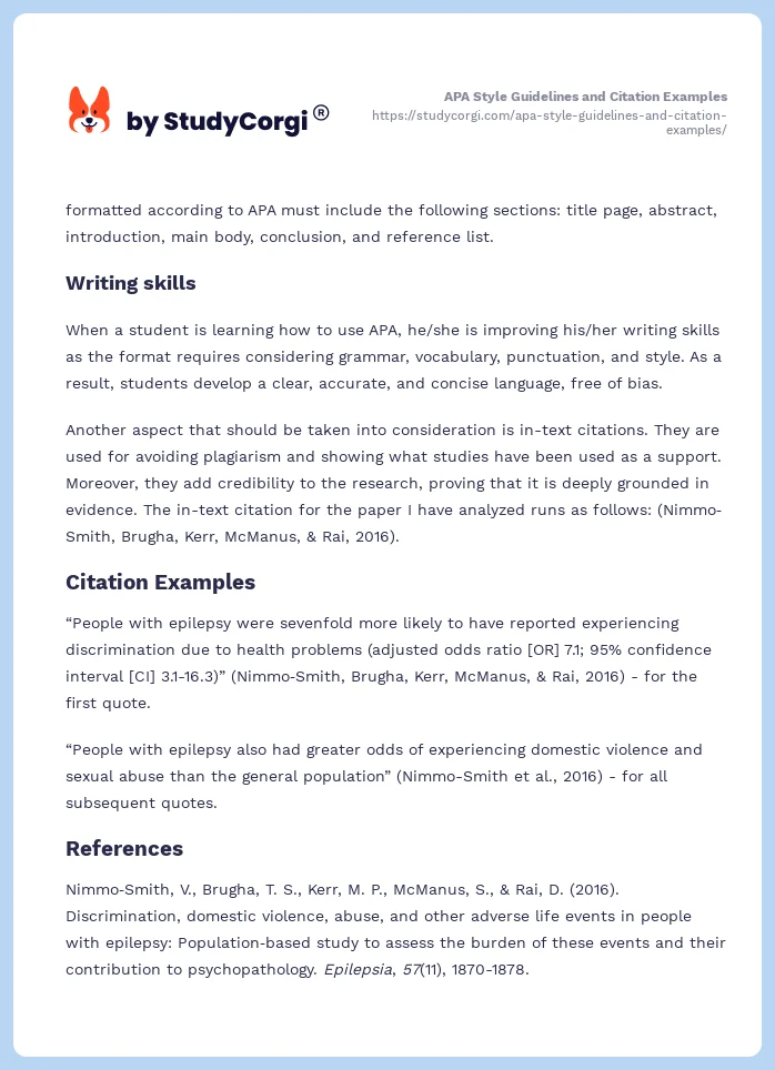 APA Style Guidelines and Citation Examples. Page 2