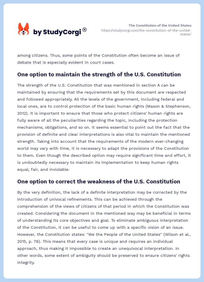 The Constitution of the United States. Page 2