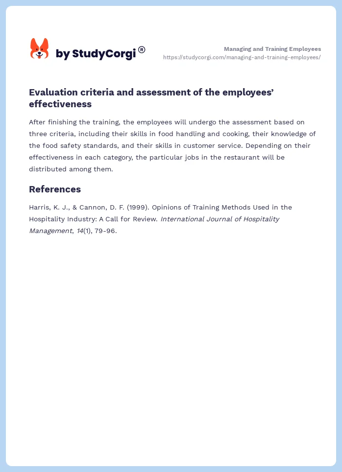 Managing and Training Employees. Page 2