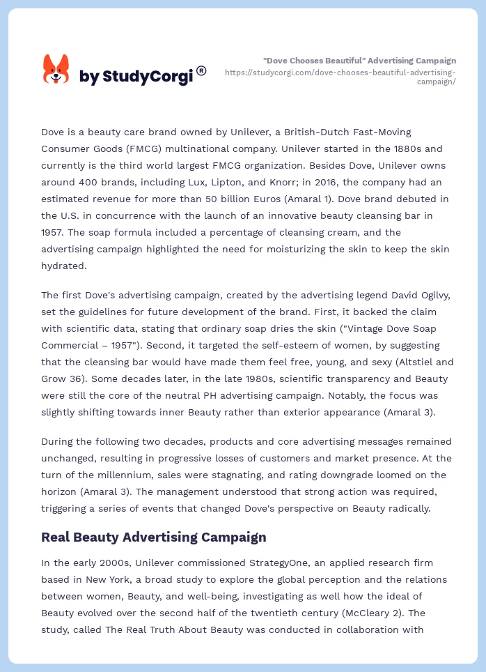 "Dove Chooses Beautiful" Advertising Campaign. Page 2