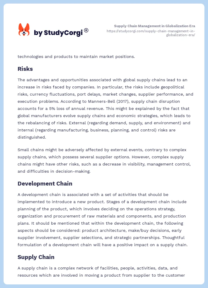 Supply Chain Management in Globalization Era. Page 2