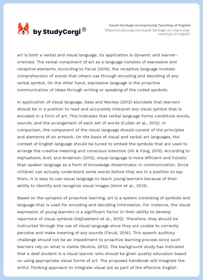 Saudi Heritage on Improving Teaching of English. Page 2