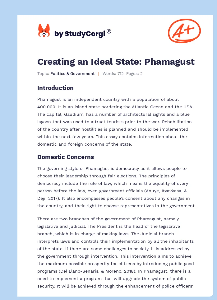 Creating an Ideal State: Phamagust. Page 1