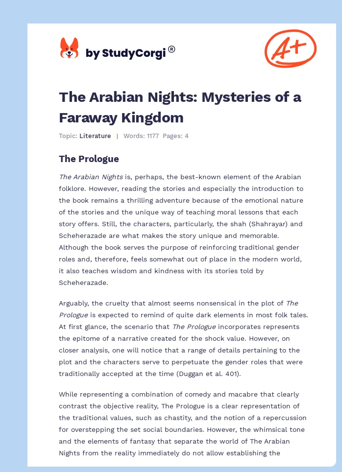 The Arabian Nights: Mysteries of a Faraway Kingdom. Page 1