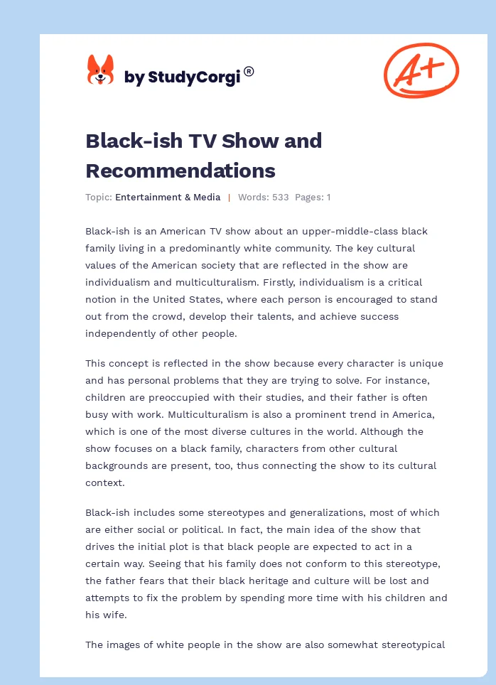 Black-ish TV Show and Recommendations. Page 1