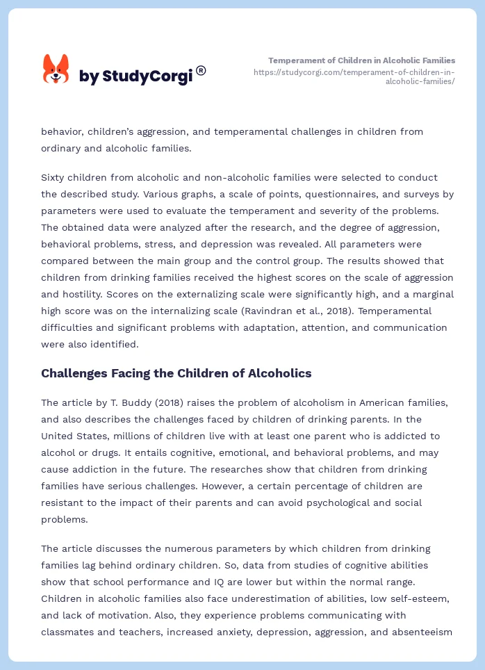Temperament of Children in Alcoholic Families. Page 2