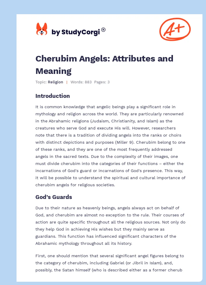 Cherubim Angels: Attributes and Meaning. Page 1
