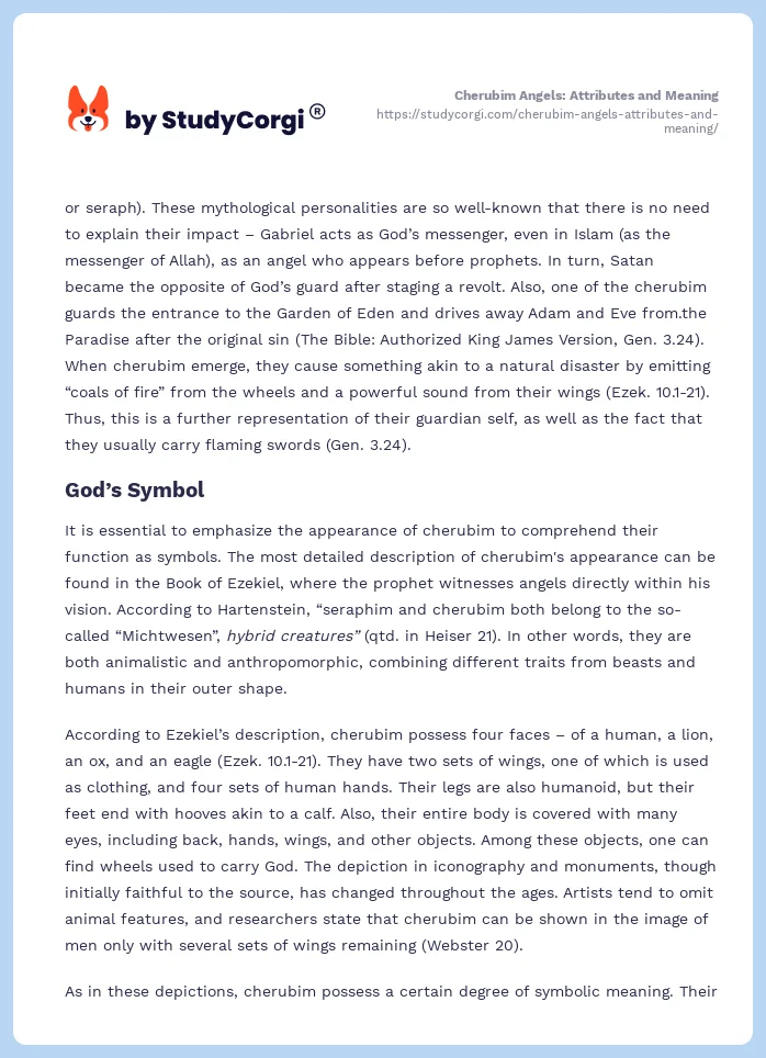 Cherubim Angels: Attributes and Meaning. Page 2