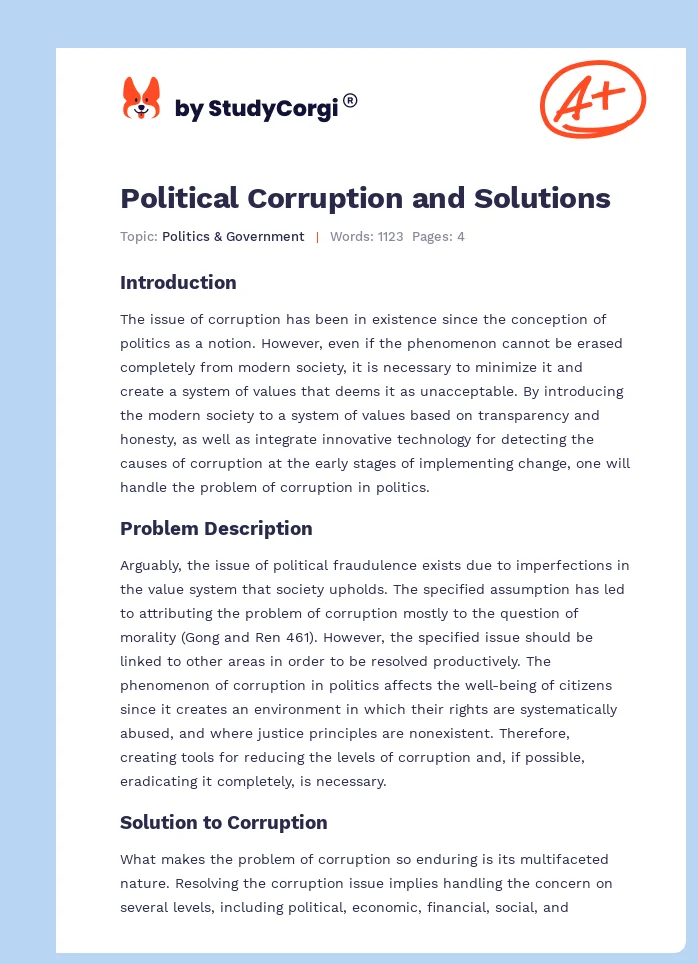 Political Corruption And Solutions Page1.webp