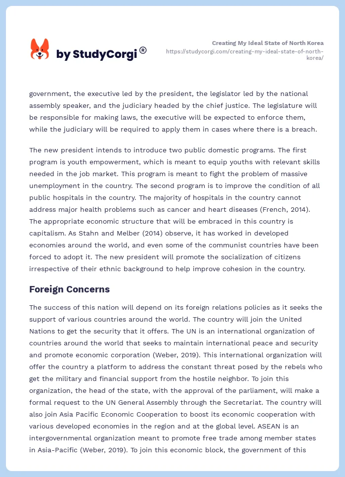 Creating My Ideal State of North Korea. Page 2
