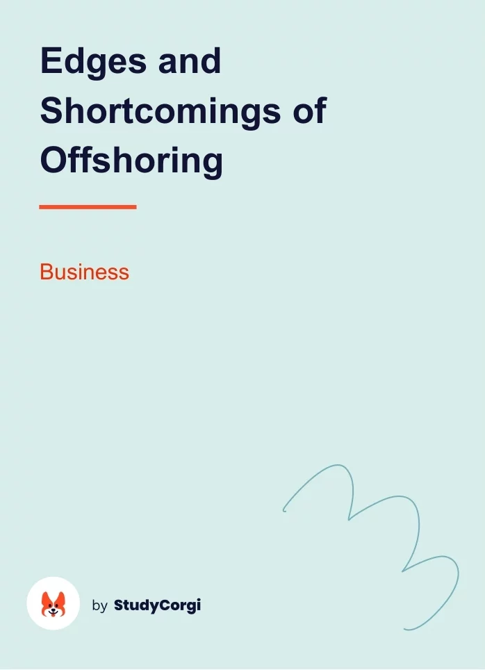 Edges and Shortcomings of Offshoring. Page 1