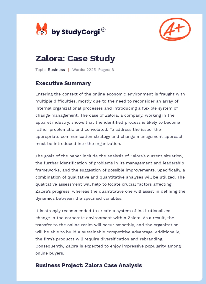 Zalora: Case Study. Page 1