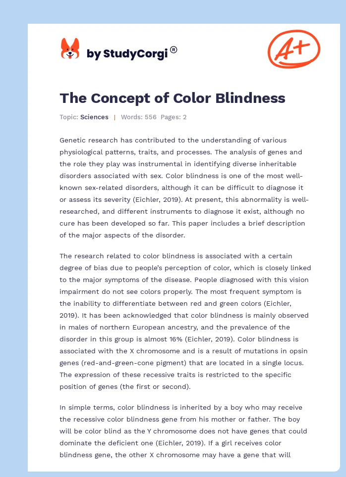 The Concept of Color Blindness. Page 1