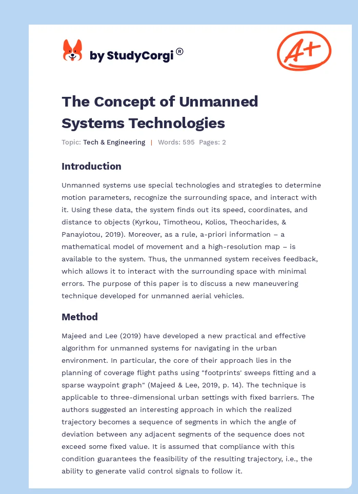 The Concept of Unmanned Systems Technologies. Page 1