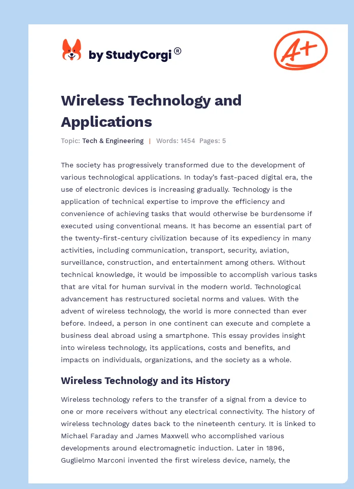 Wireless Technology and Applications. Page 1