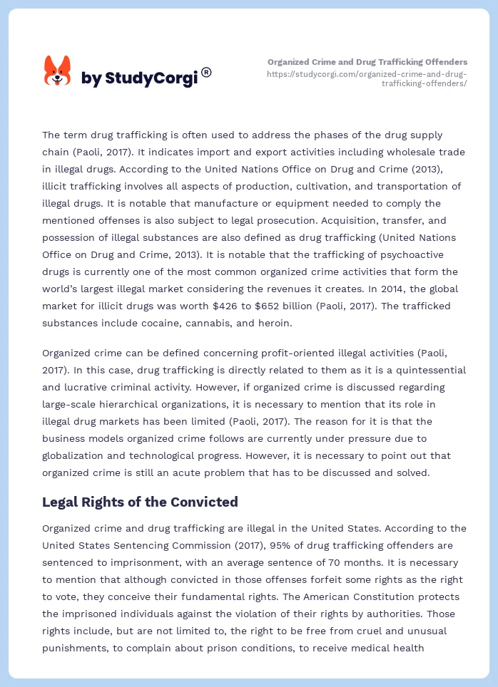 Organized Crime and Drug Trafficking Offenders. Page 2