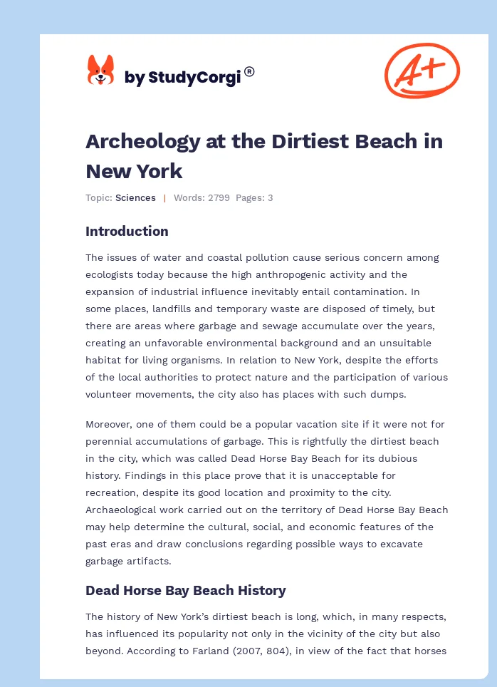 Archeology at the Dirtiest Beach in New York. Page 1