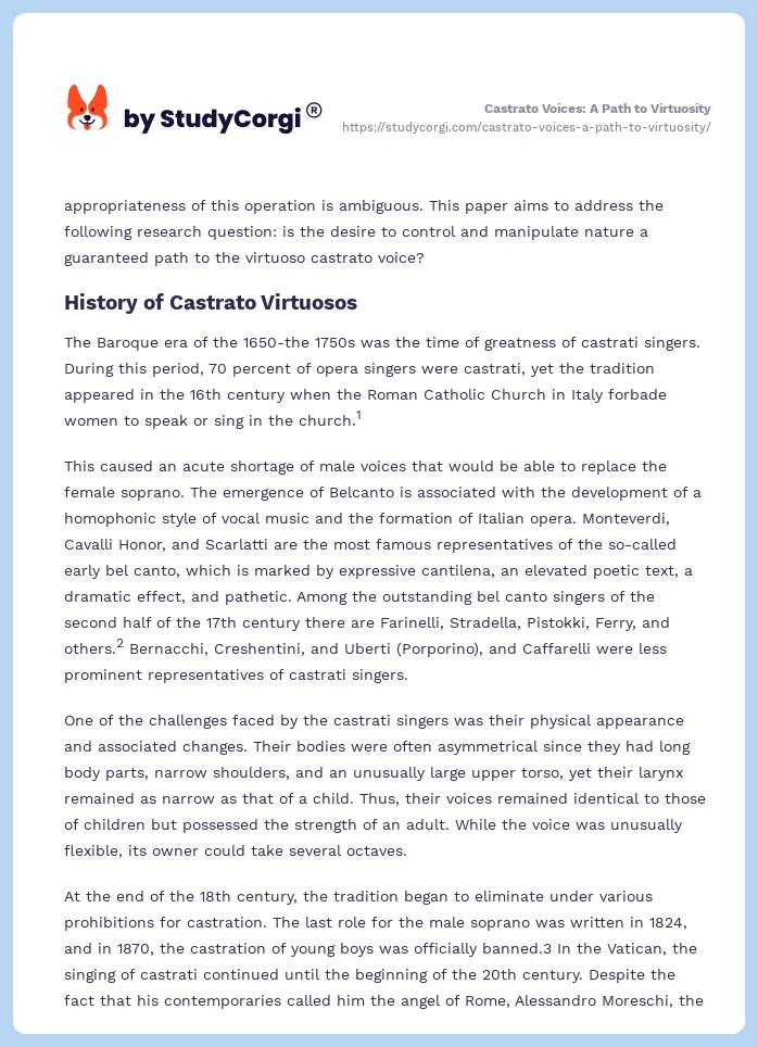 Castrato Voices: A Path to Virtuosity. Page 2