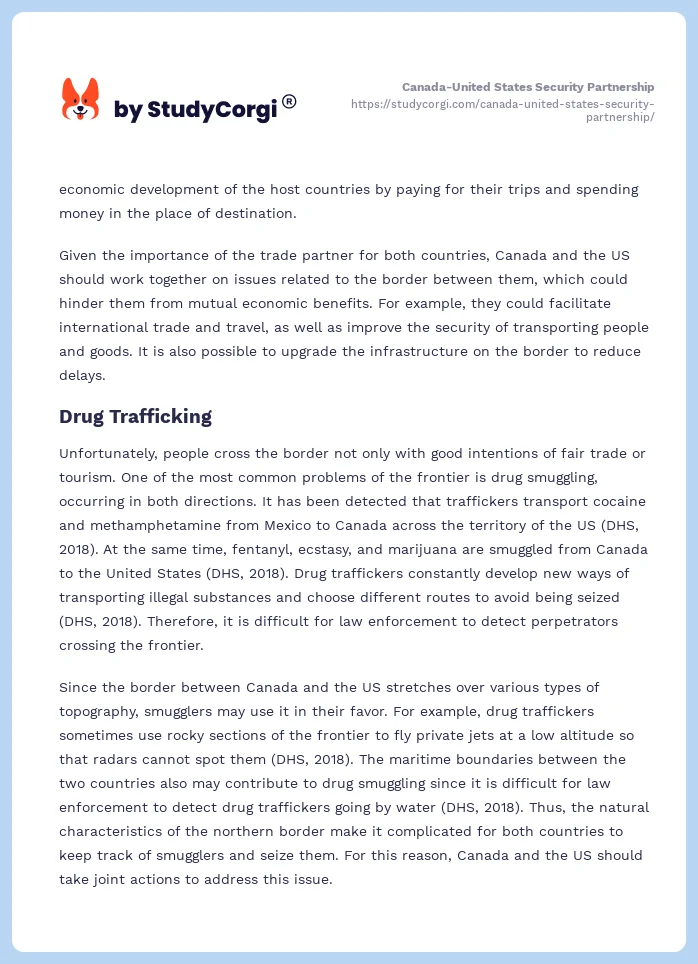 Canada-United States Security Partnership. Page 2