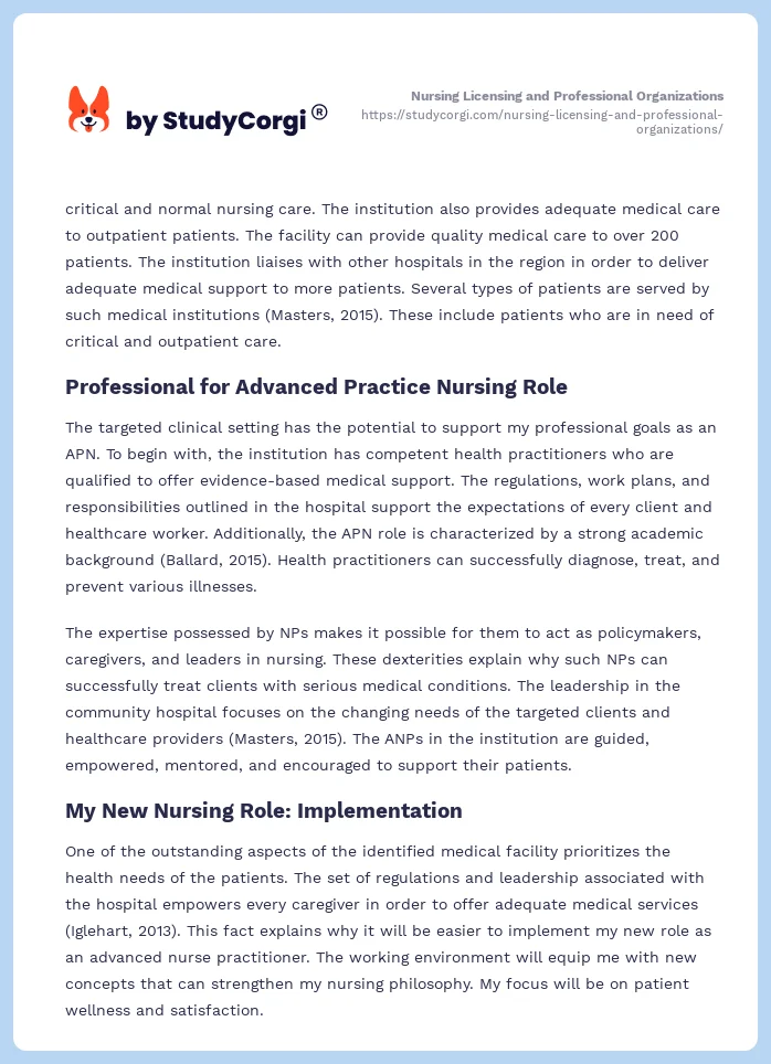 Nursing Licensing and Professional Organizations. Page 2