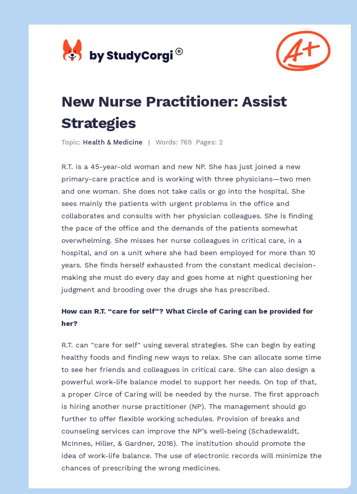 New Nurse Practitioner: Assist Strategies. Page 1