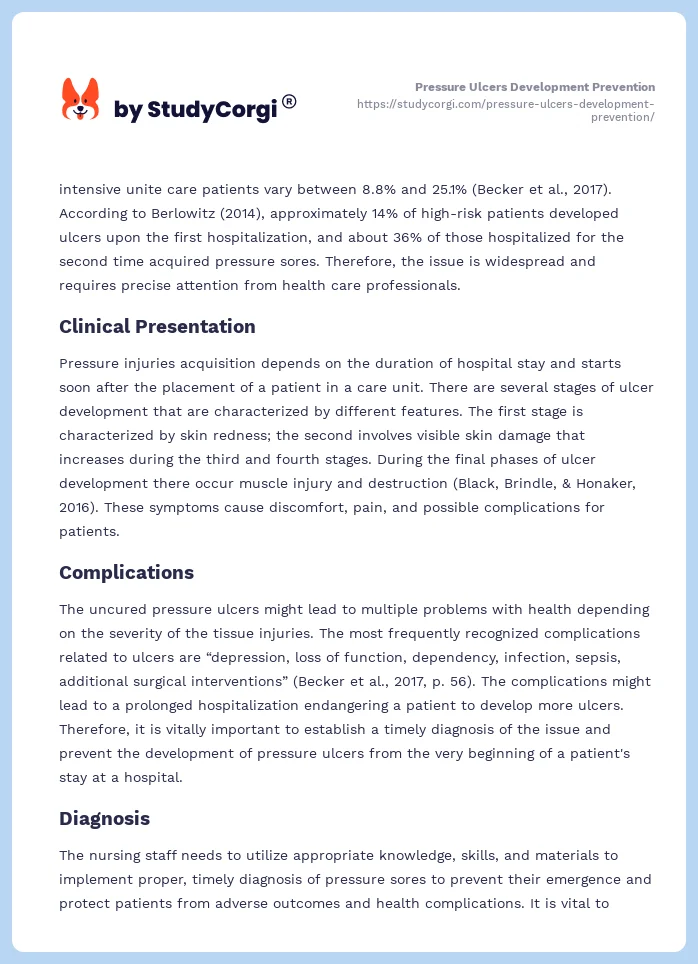 Pressure Ulcers Development Prevention. Page 2