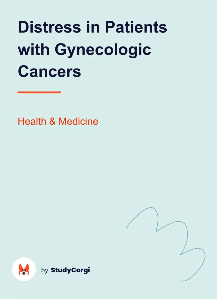 Distress in Patients with Gynecologic Cancers. Page 1