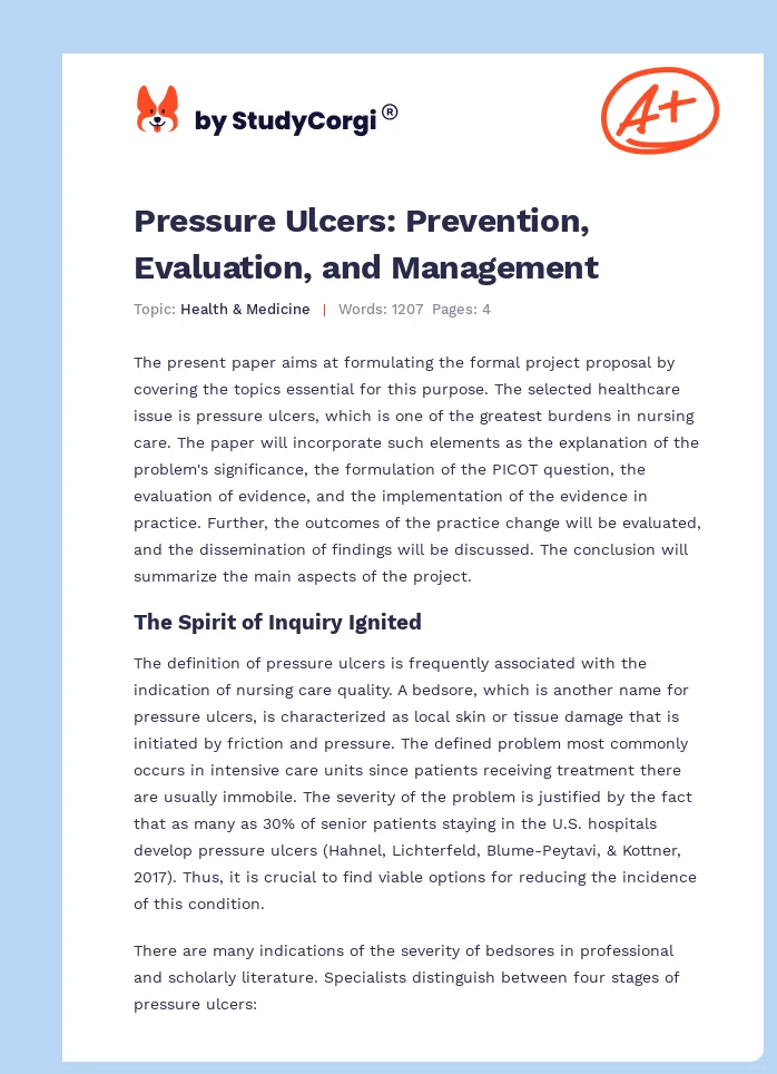 Pressure Ulcers: Prevention, Evaluation, and Management. Page 1