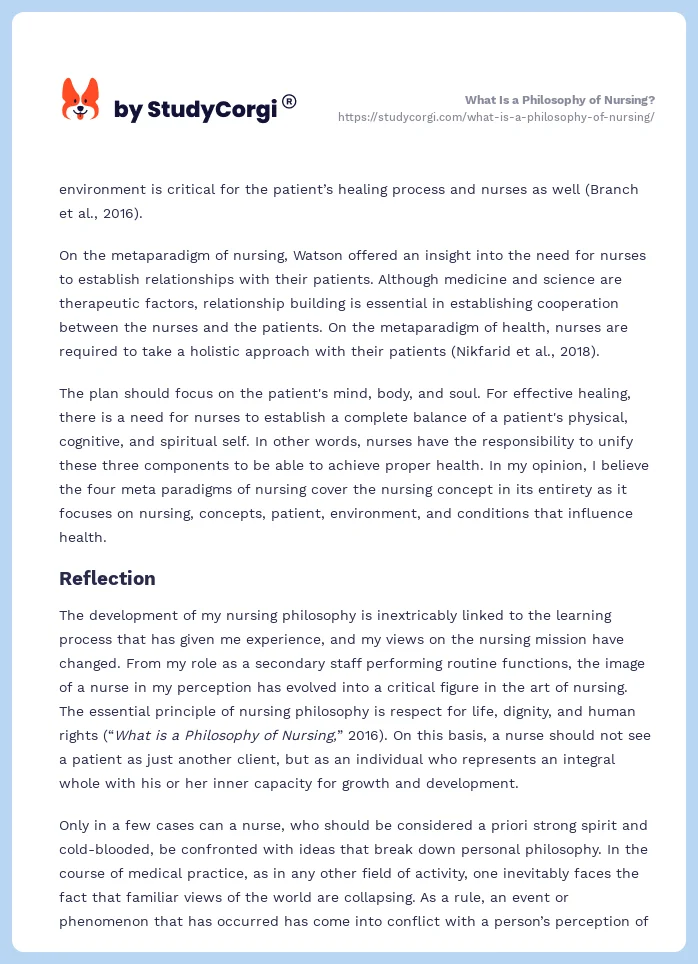 What Is a Philosophy of Nursing?. Page 2
