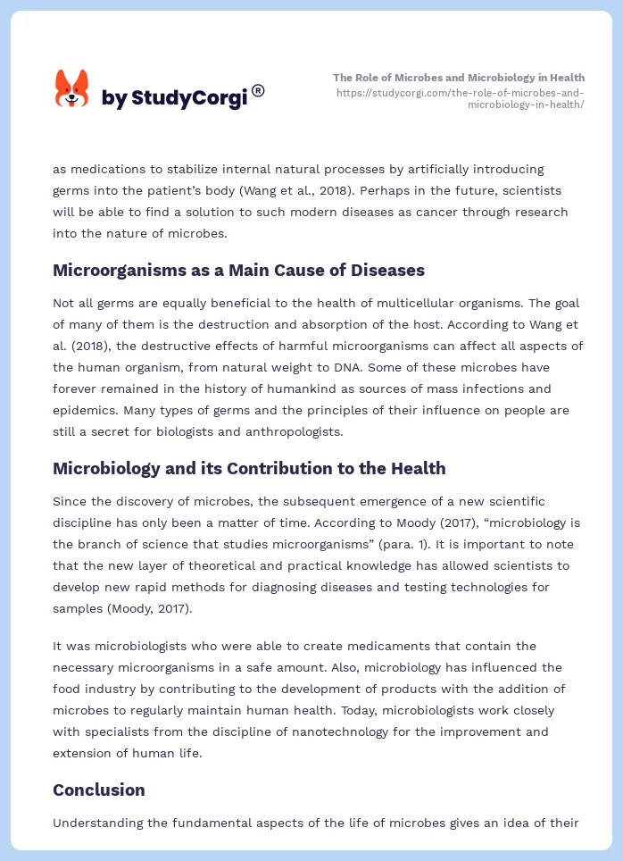 The Role of Microbes and Microbiology in Health. Page 2