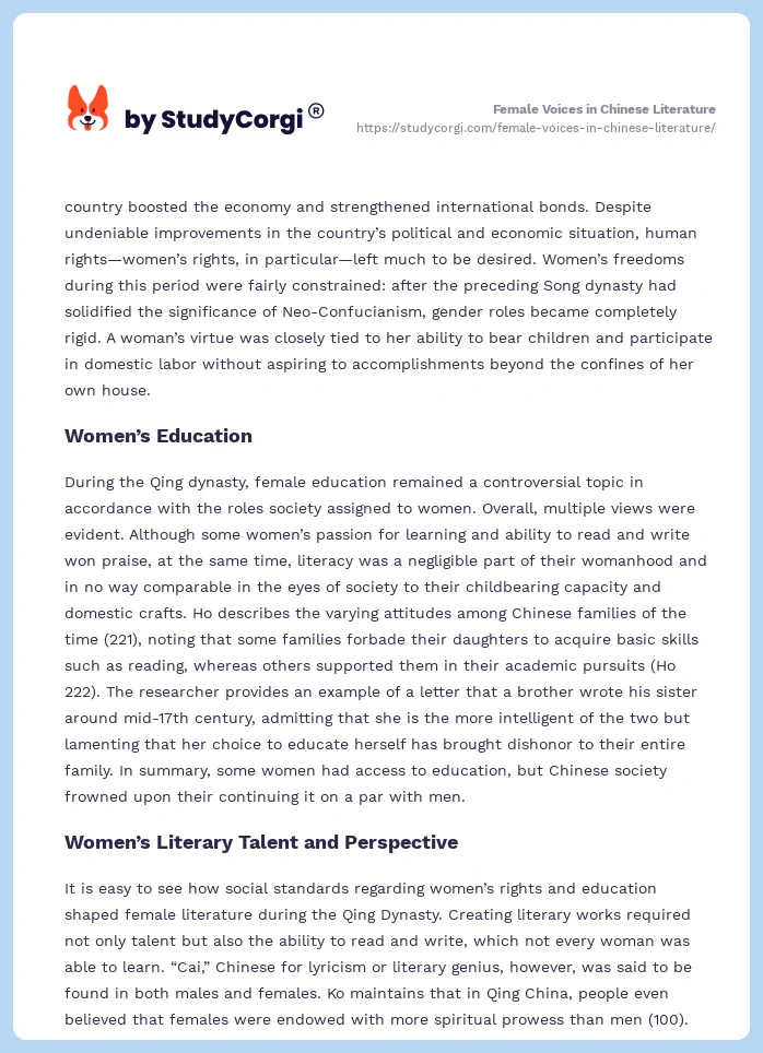 Female Voices in Chinese Literature. Page 2