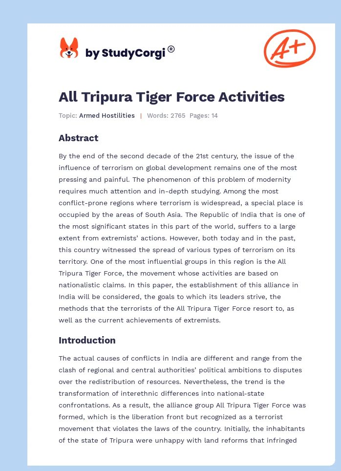 All Tripura Tiger Force Activities. Page 1