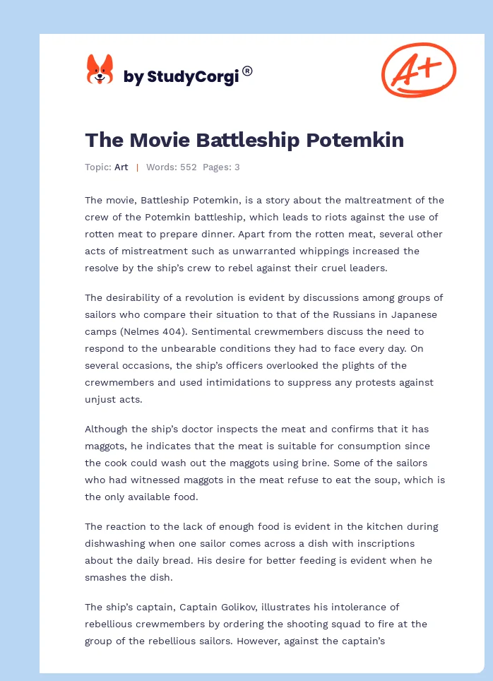 The Movie Battleship Potemkin. Page 1
