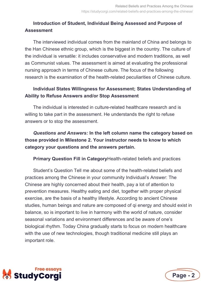 Related Beliefs and Practices Among the Chinese. Page 2
