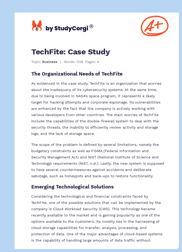TechFite: Case Study. Page 1