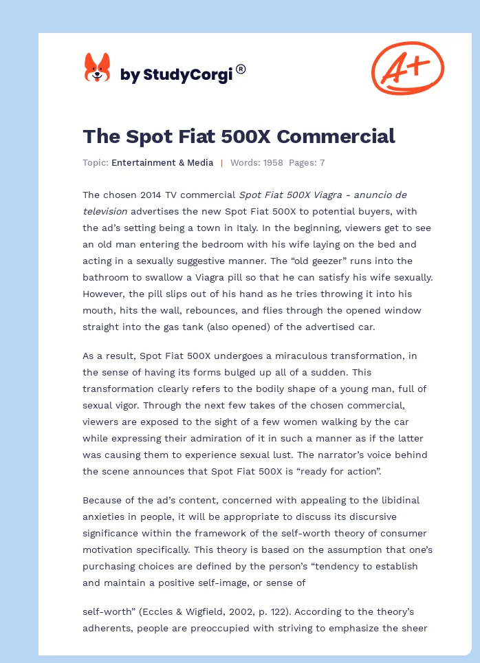 The Spot Fiat 500X Commercial. Page 1