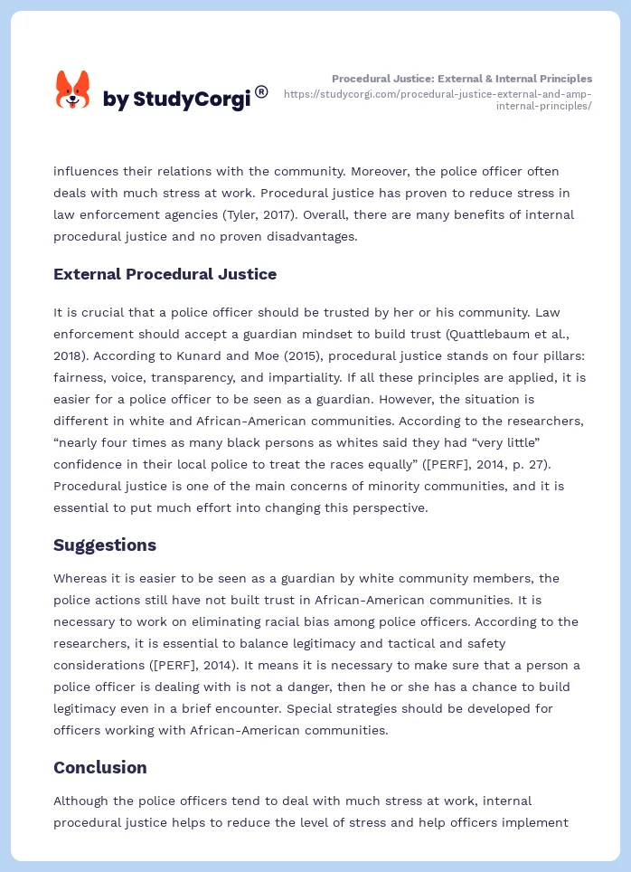 Procedural Justice: External & Internal Principles. Page 2