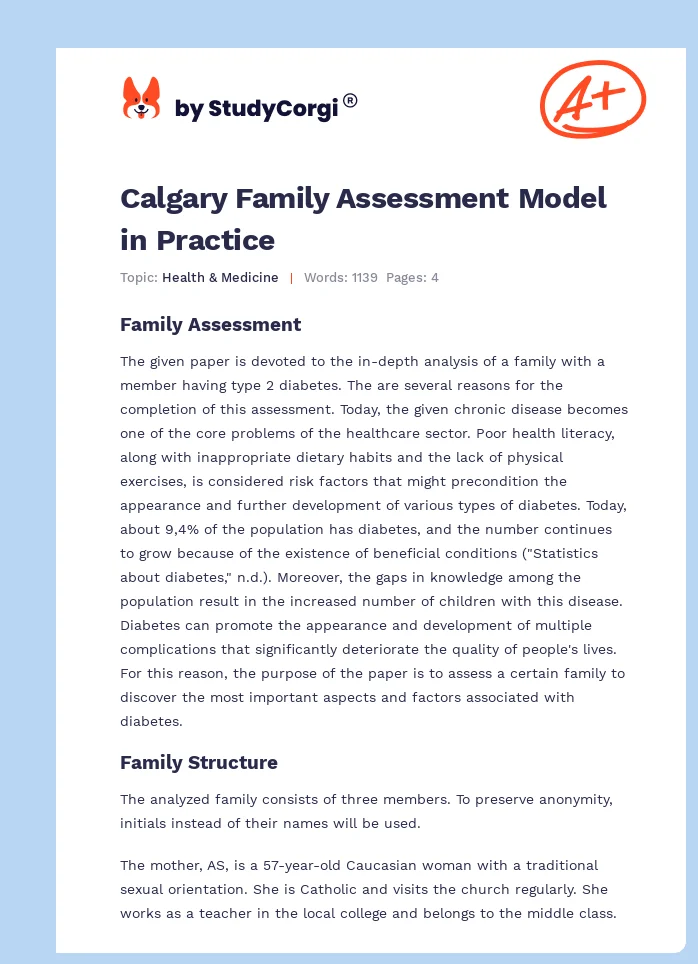 Calgary Family Assessment Model in Practice. Page 1