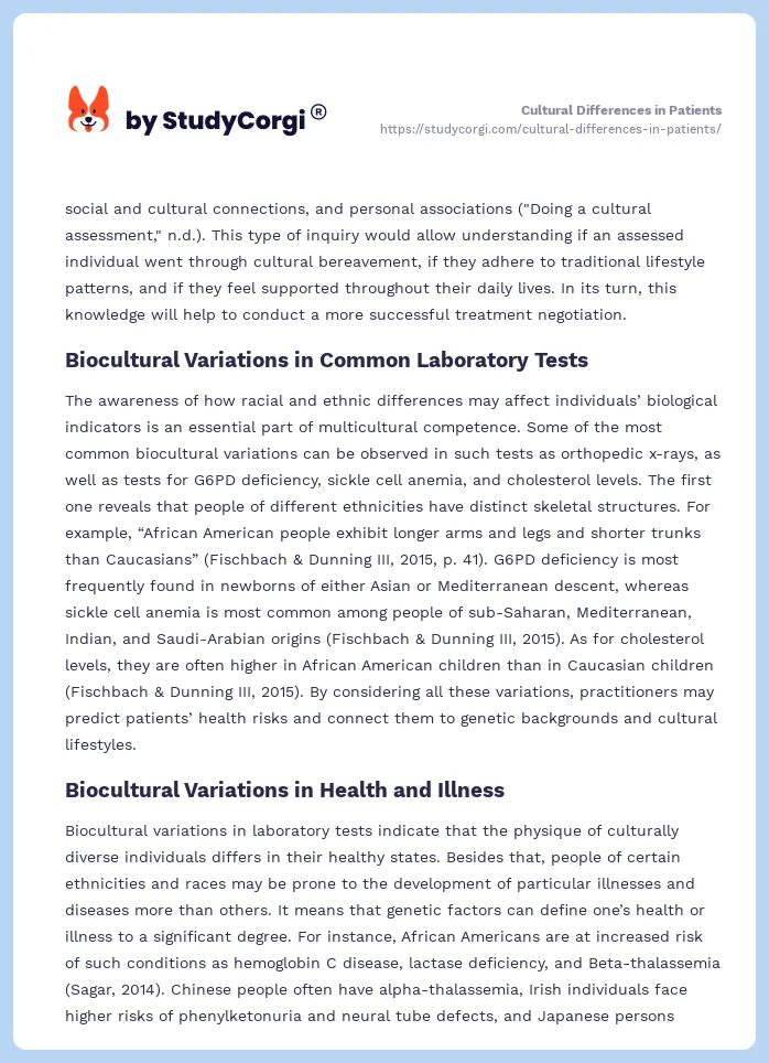 Cultural Differences in Patients. Page 2