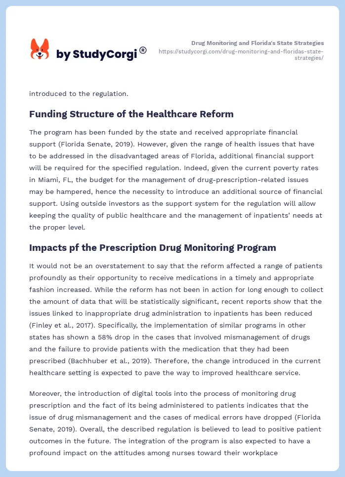 Drug Monitoring and Florida's State Strategies. Page 2