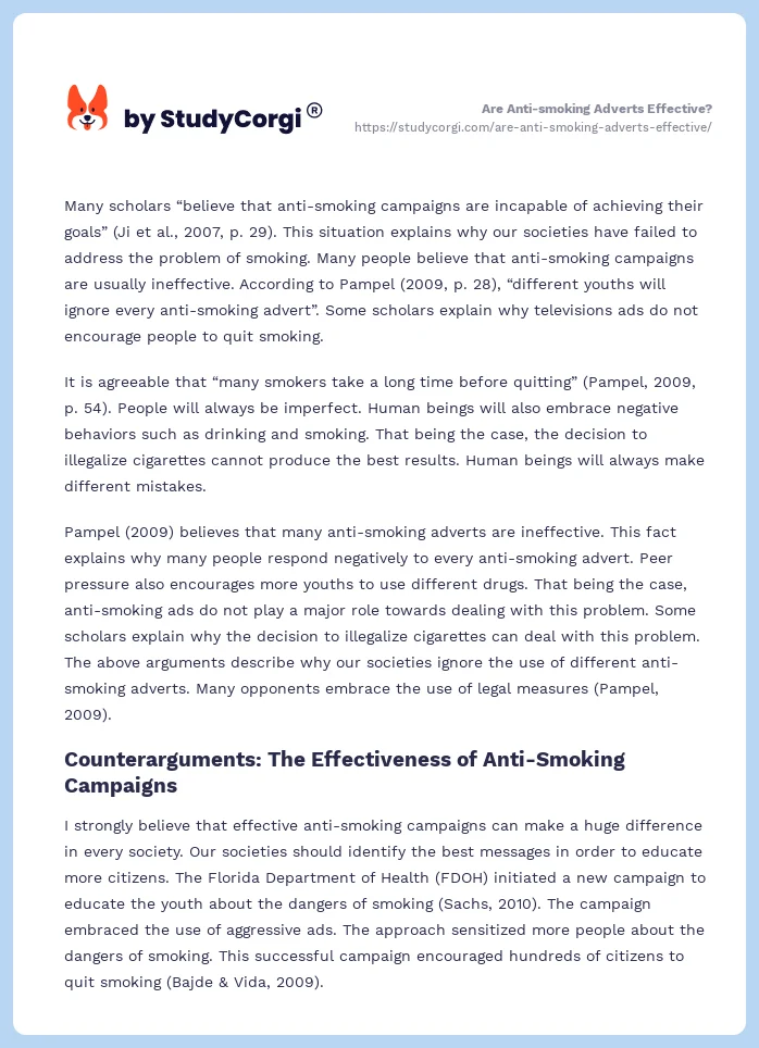 Are Anti-smoking Adverts Effective?. Page 2