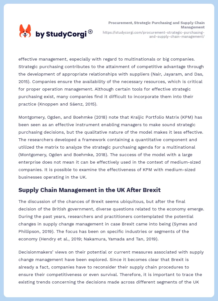 Procurement, Strategic Purchasing and Supply Chain Management. Page 2
