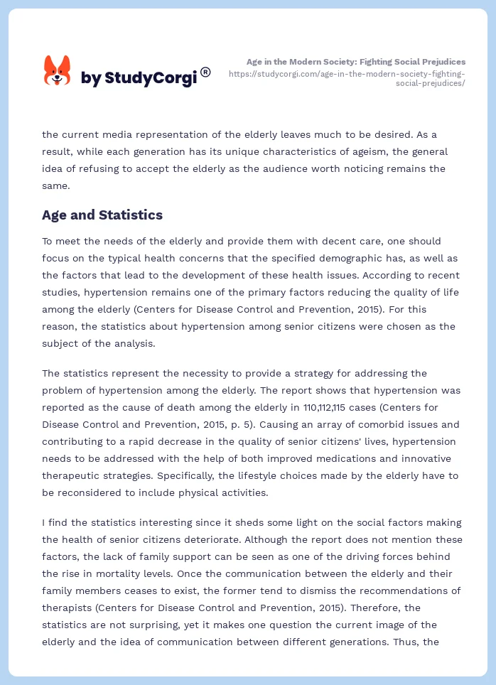 Age in the Modern Society: Fighting Social Prejudices. Page 2