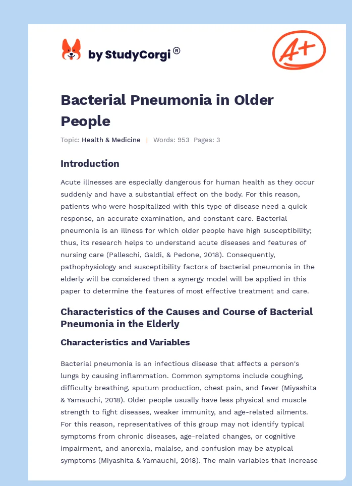 Bacterial Pneumonia in Older People. Page 1