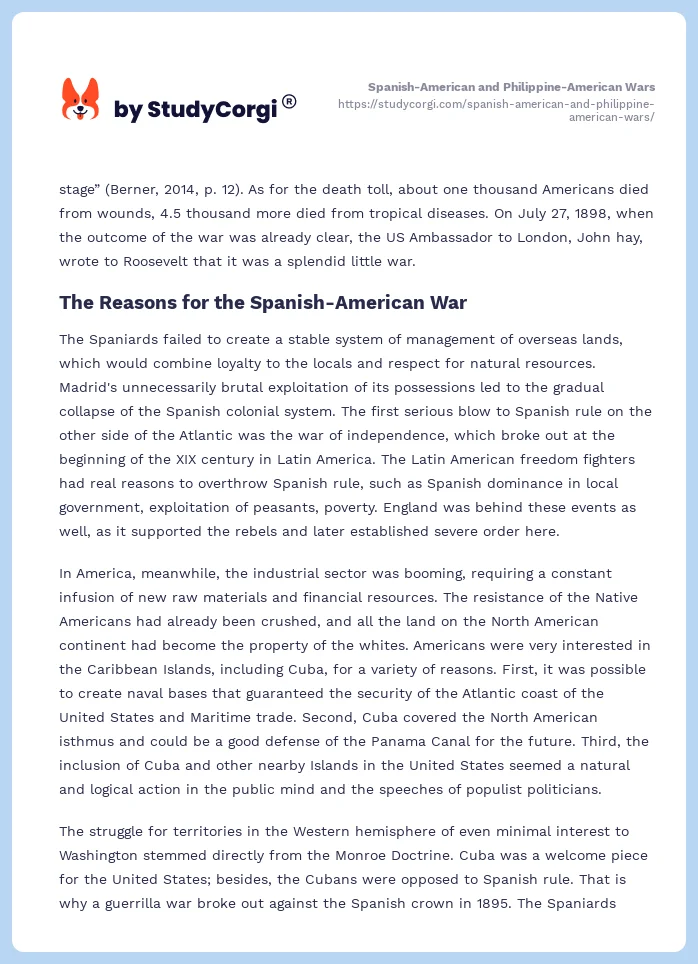 Spanish-American and Philippine-American Wars. Page 2