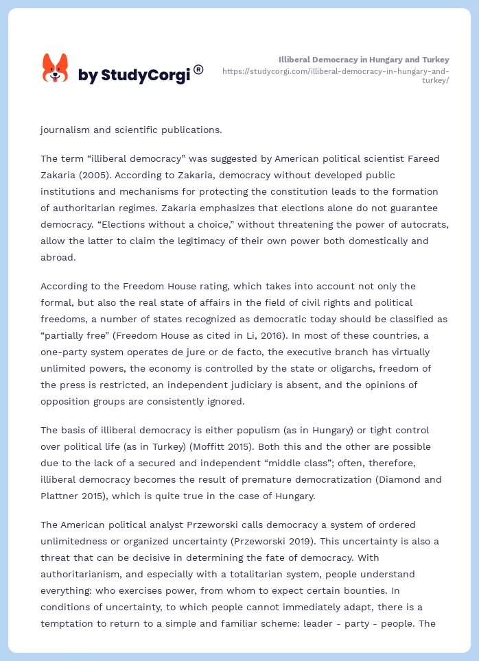 Illiberal Democracy in Hungary and Turkey. Page 2