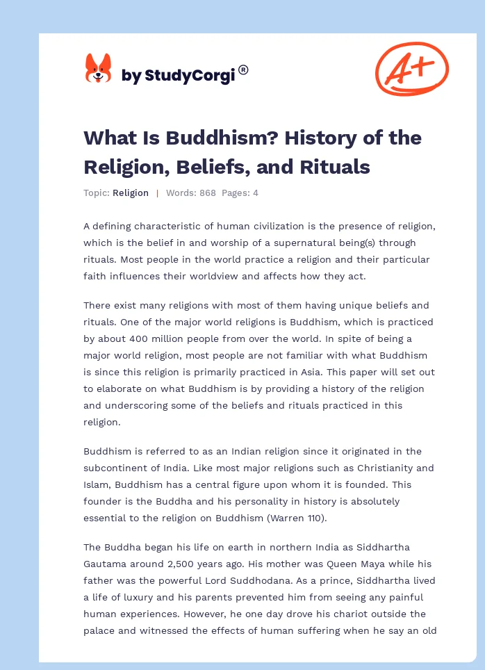 What Is Buddhism? History of the Religion, Beliefs, and Rituals. Page 1