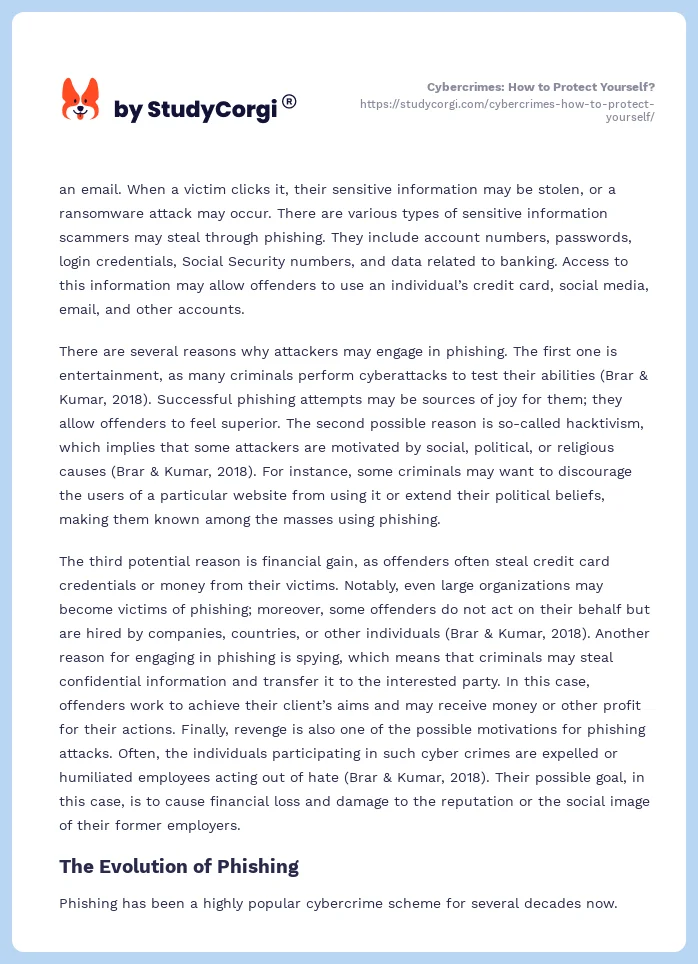Cybercrimes: How to Protect Yourself?. Page 2