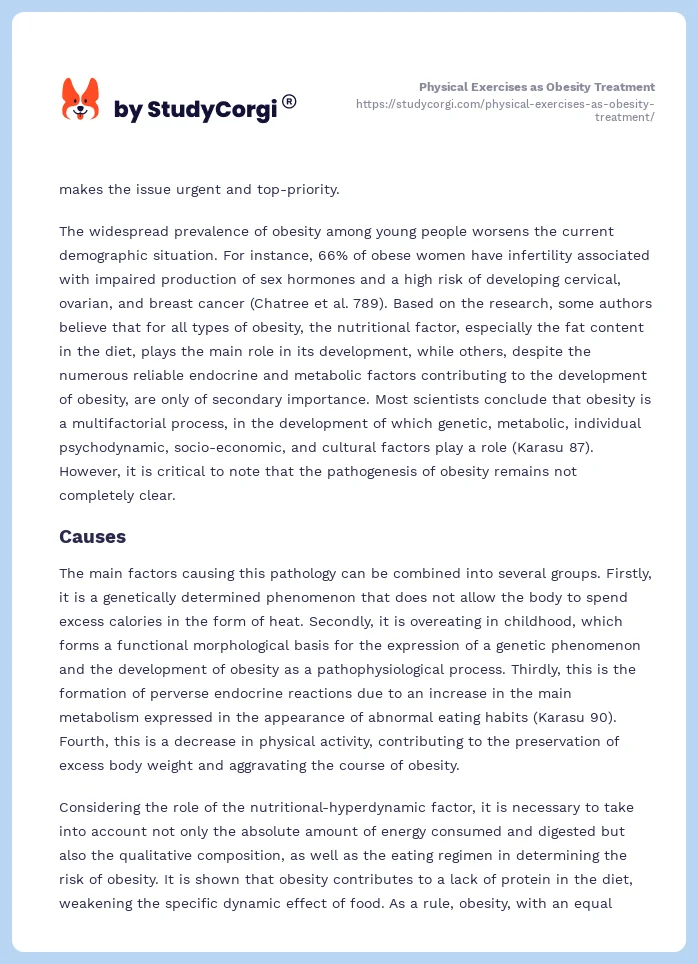 Physical Exercises as Obesity Treatment. Page 2